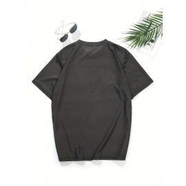 Sexy Muscle 3D Digital Pattern Print Men's Graphic T-shirts, Causal Comfy Tees, Short Sleeves Comfortable Pullover Tops, Men's Summer Clothing