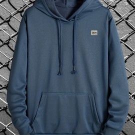 Men's Long Sleeve Pattern Print,Hoodies Street Casual Sports And Fashionable With Kangaroo Pocket Sweatshirt,Suitable For Outdoor Sports,For Autumn And Winter, Fashionable And Versatile